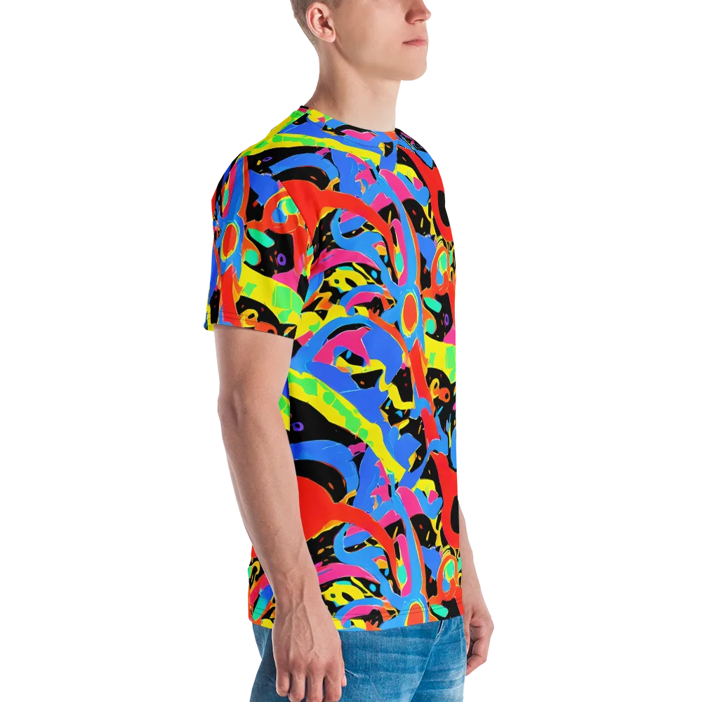Orbit Opus on Men's Crew Neck T-Shirt — Right