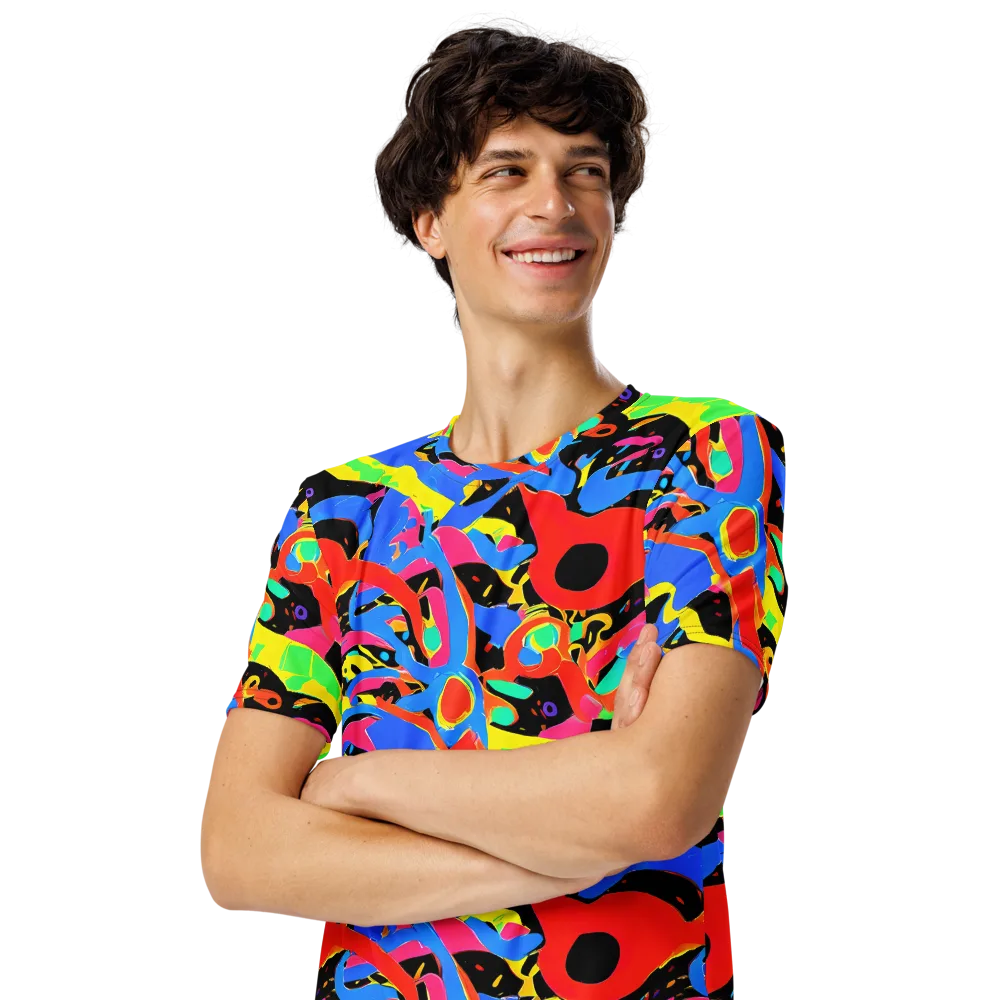 Orbit Opus on Men's Crew Neck T-Shirt — Left Front