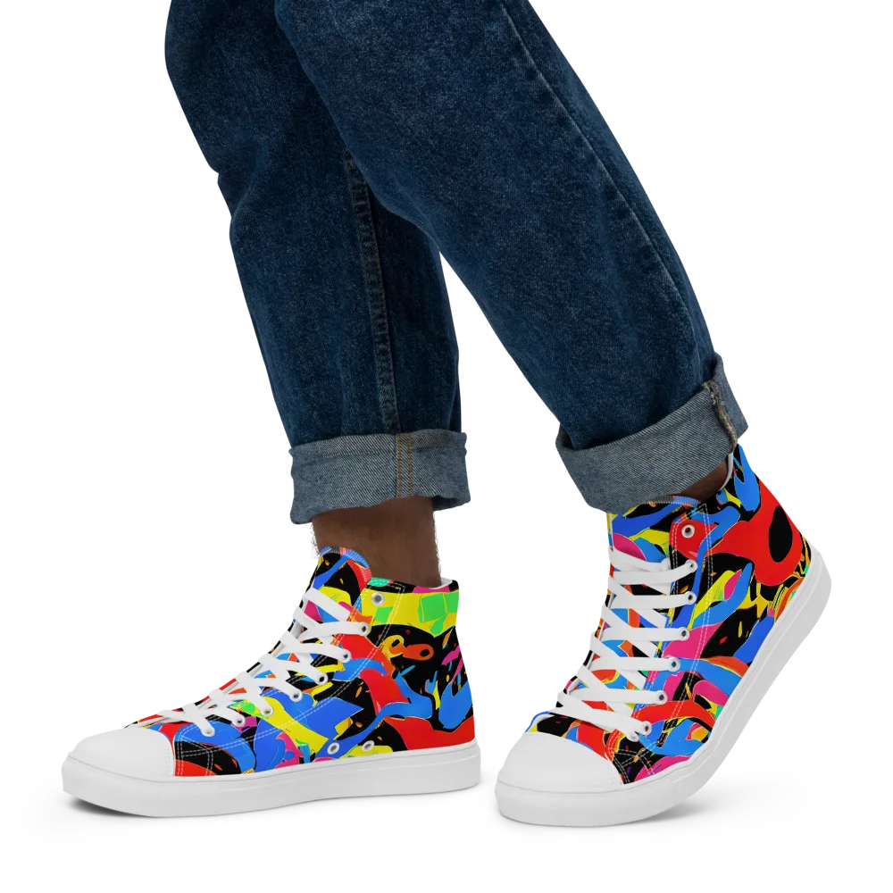 Orbit Opus on Men's High Top Canvas Shoes — Left