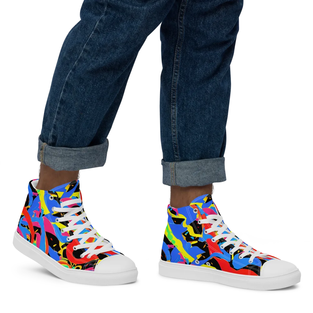 Orbit Opus on Men's High Top Canvas Shoes — Right