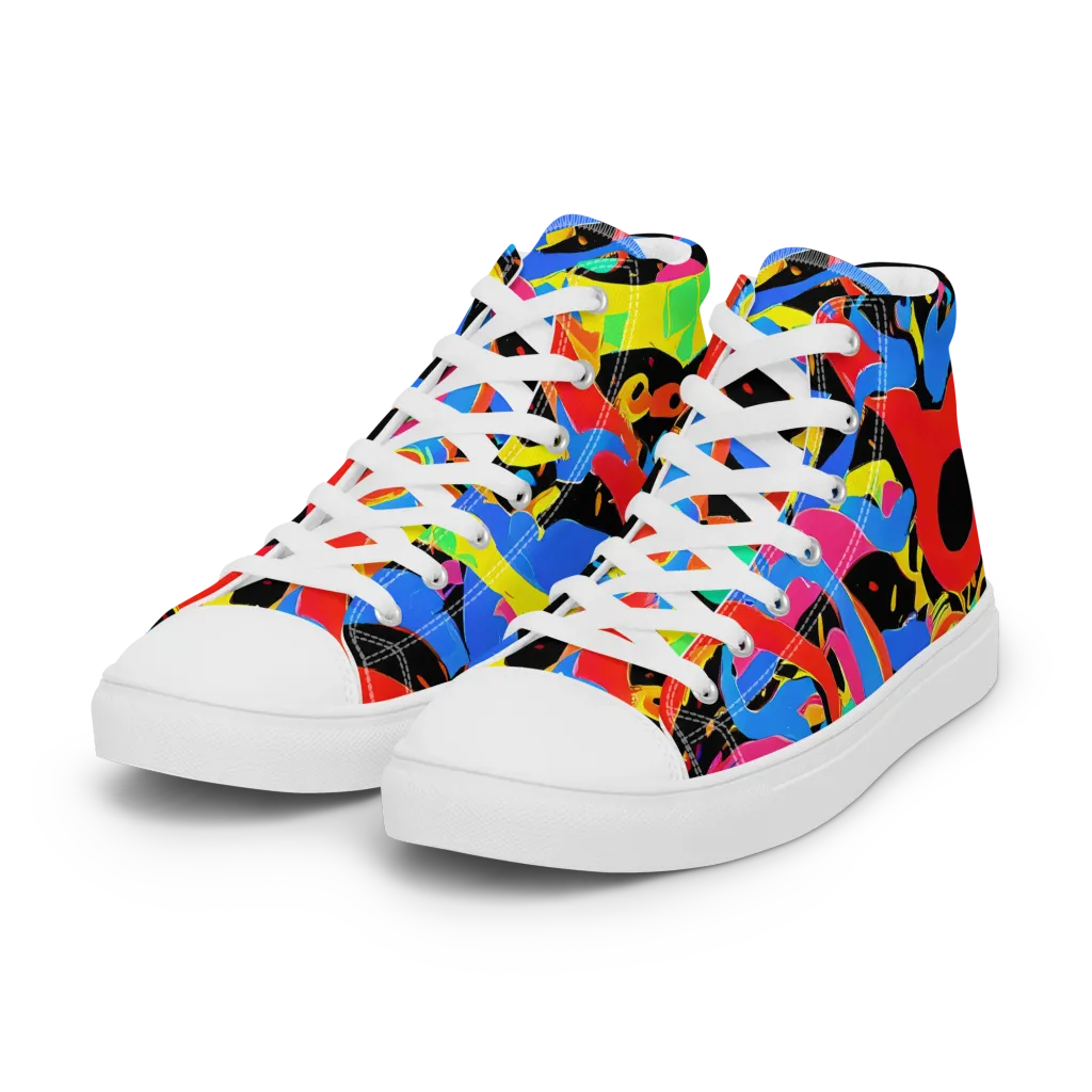 Orbit Opus on Women's High Top Canvas Shoes — Left Front
