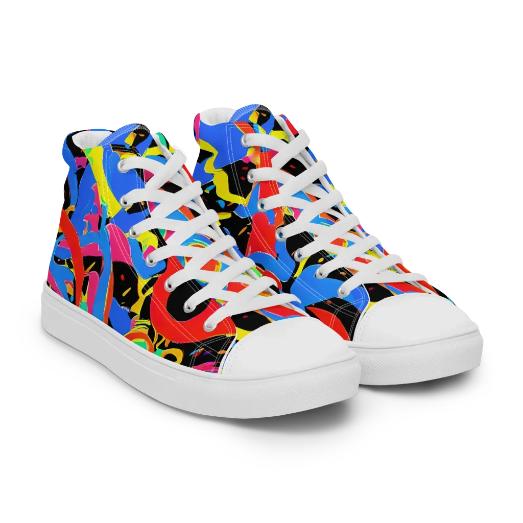 Orbit Opus on Women's High Top Canvas Shoes — Right Front
