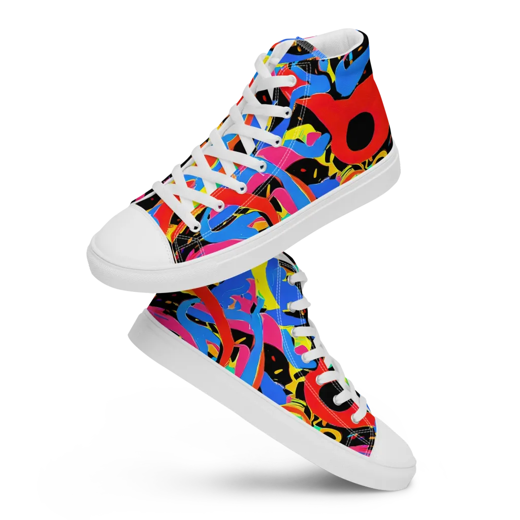 Orbit Opus on Women's High Top Canvas Shoes — Front