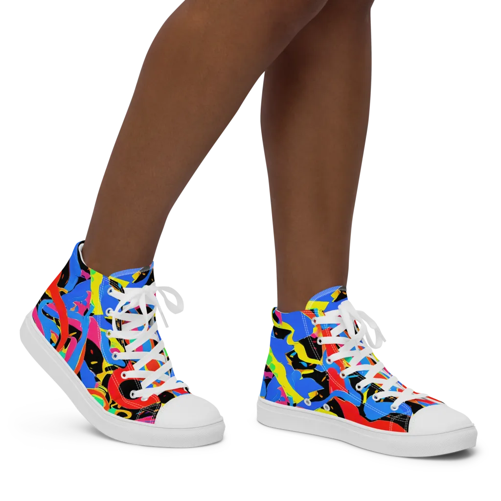 Orbit Opus on Women's High Top Canvas Shoes — Right