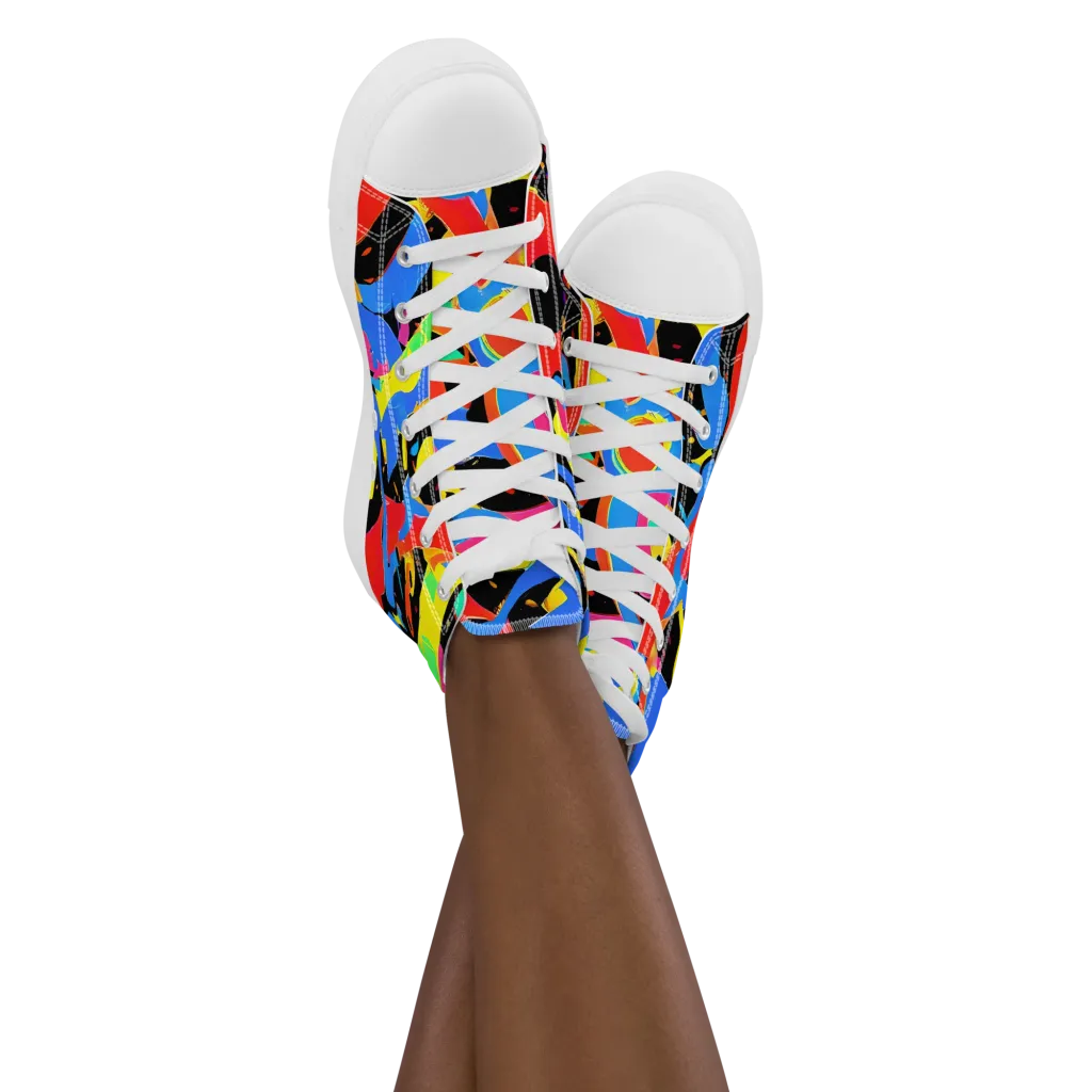 Orbit Opus on Women's High Top Canvas Shoes — Front