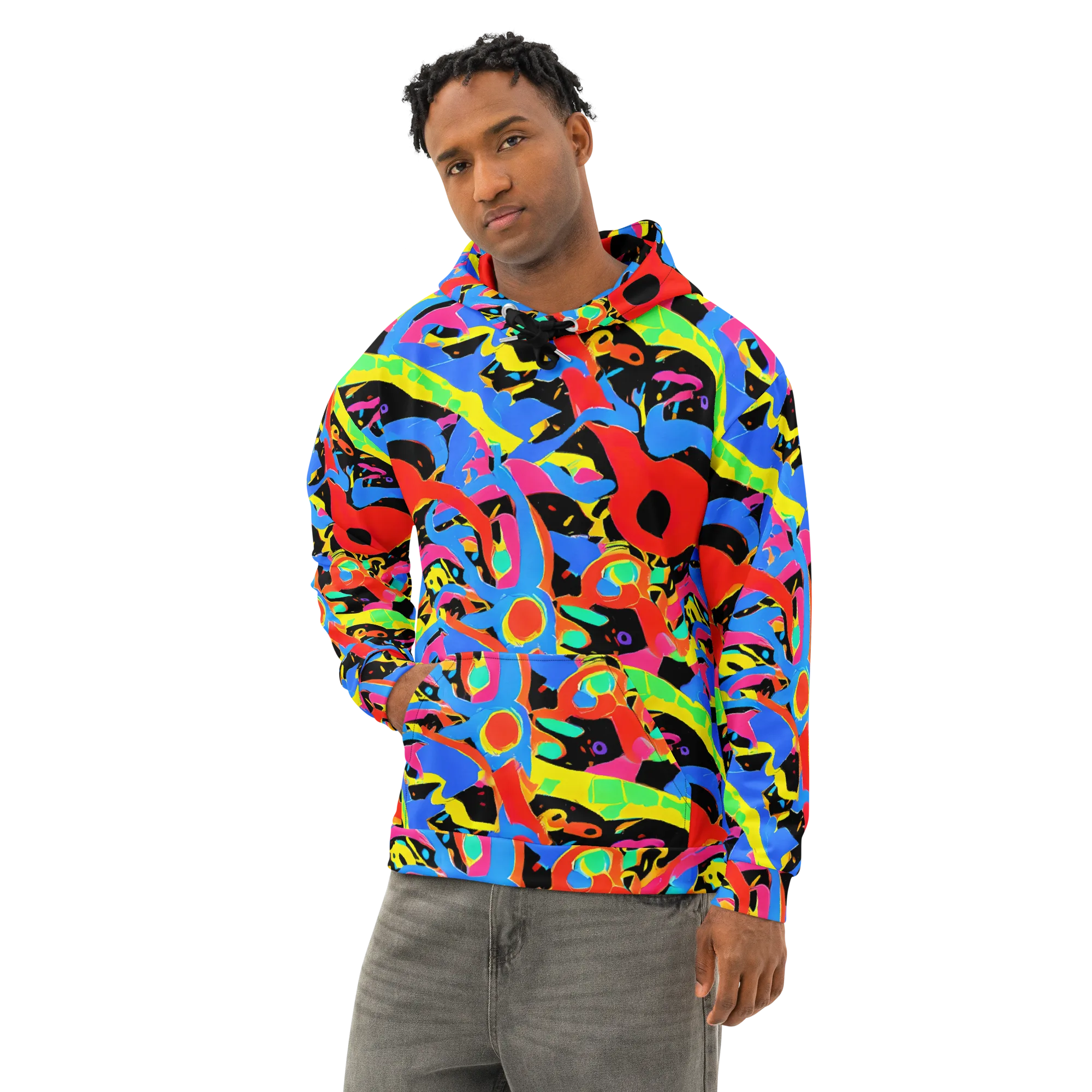 Orbit Opus on Cotton Hoodie — Left Front