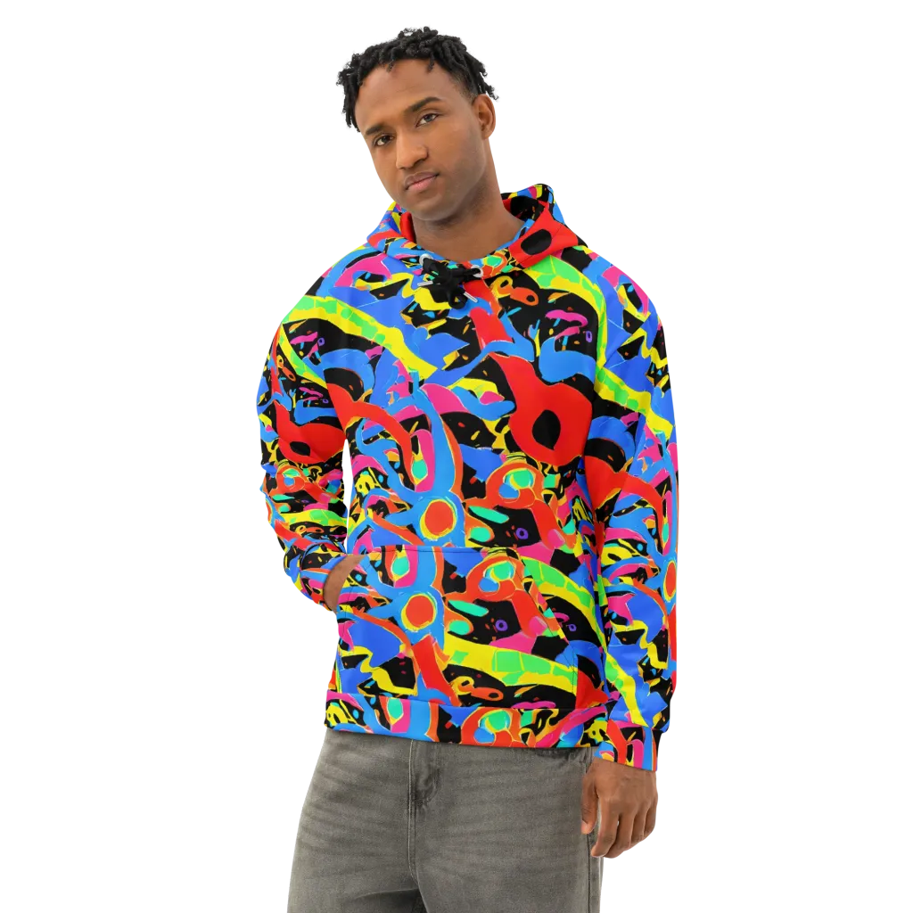 Orbit Opus on Cotton Hoodie — Left Front