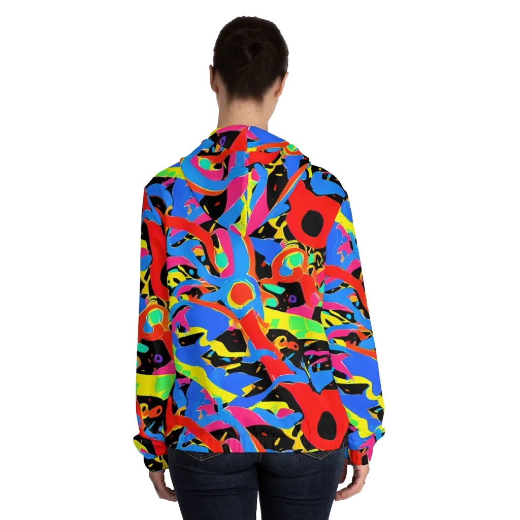 Orbit Opus on Women's Full-Zip Hoodie — Back On Person