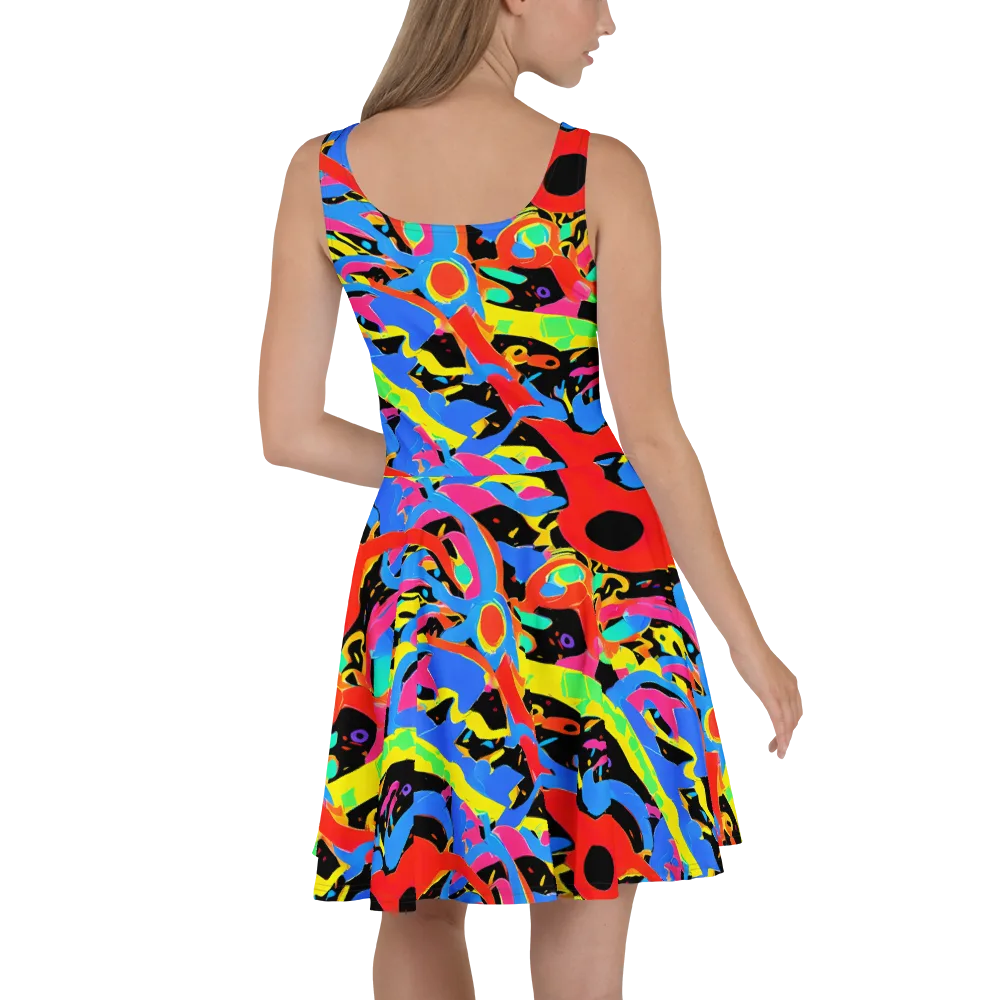 Orbit Opus on Skater Dress — Back