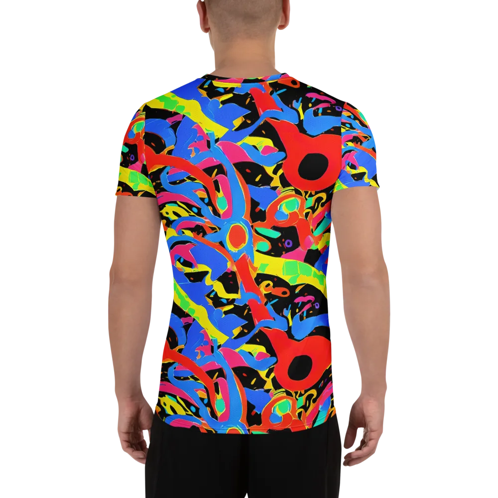 Orbit Opus on Men's Athletic T-Shirt — Back