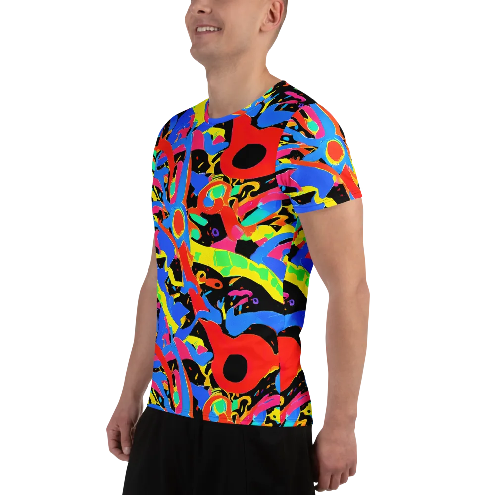 Orbit Opus on Men's Athletic T-Shirt — Left