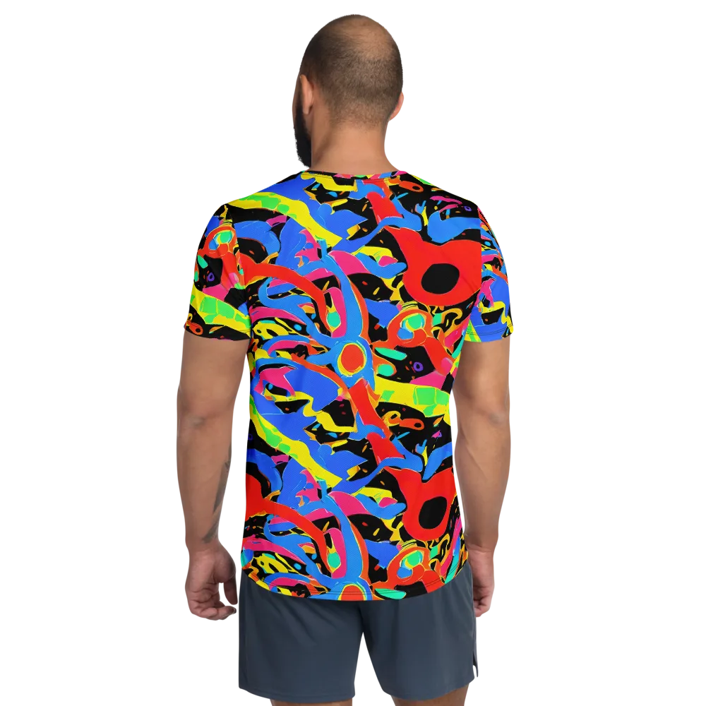 Orbit Opus on Men's Athletic T-Shirt — Back