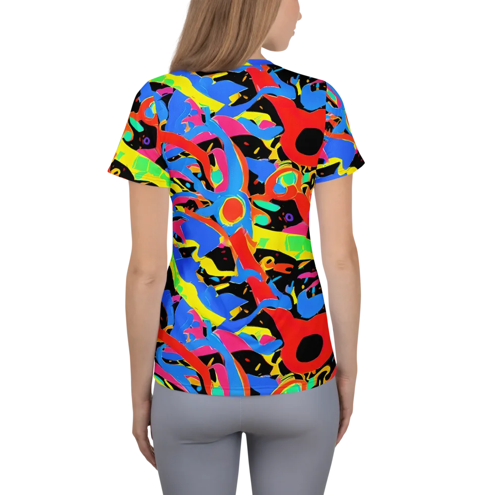 Orbit Opus on Women's Athletic T-Shirt — Back