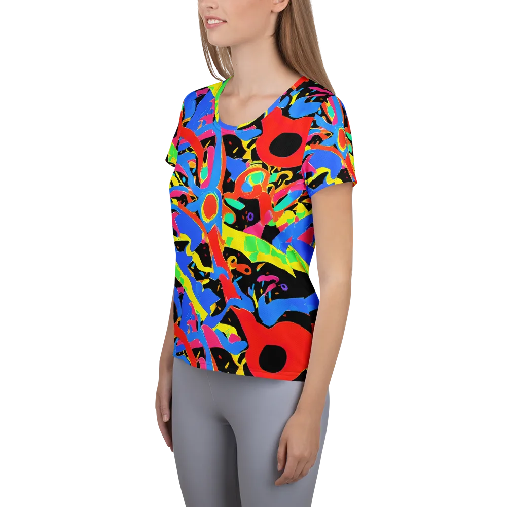 Orbit Opus on Women's Athletic T-Shirt — Left