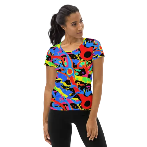 Orbit Opus on a Women's Athletic T-Shirt