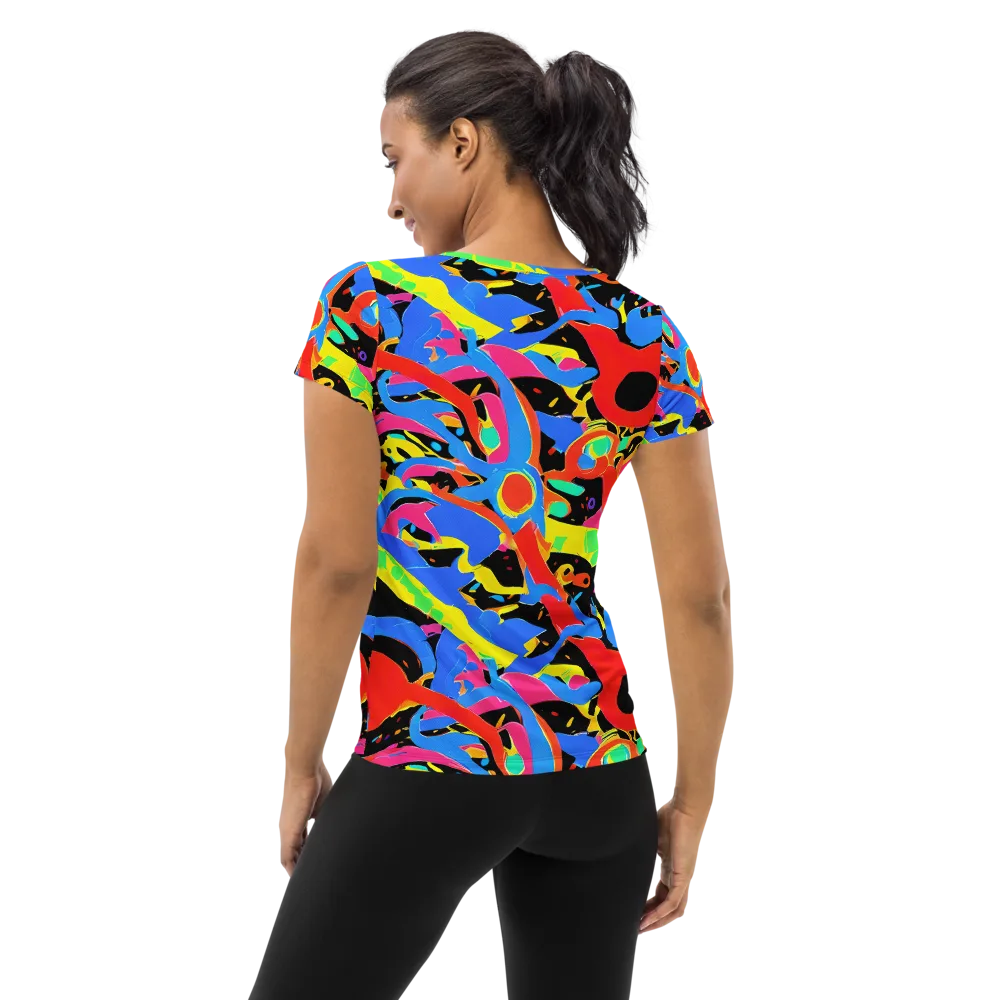 Orbit Opus on Women's Athletic T-Shirt — Back