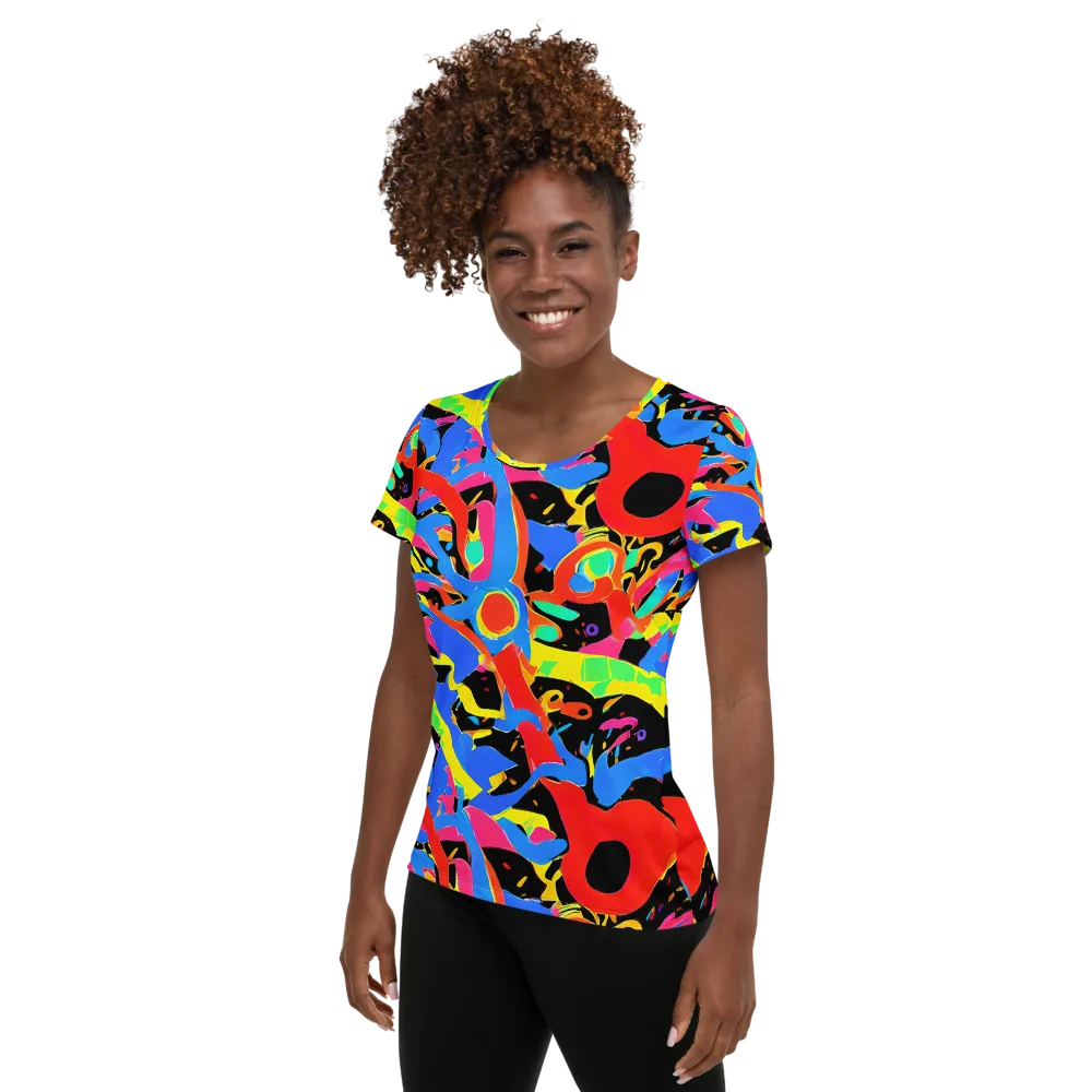 Orbit Opus on Women's Athletic T-Shirt — Left