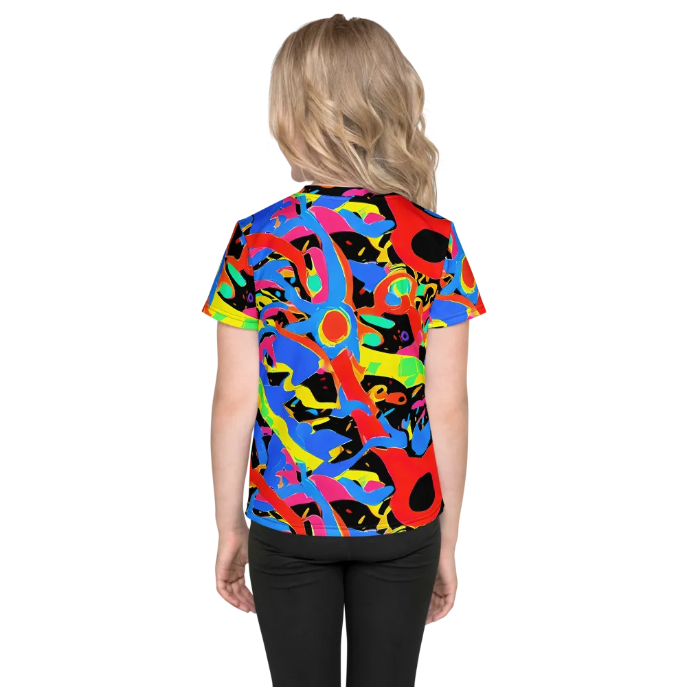 Orbit Opus on Kids Crew Neck T-Shirt — Back