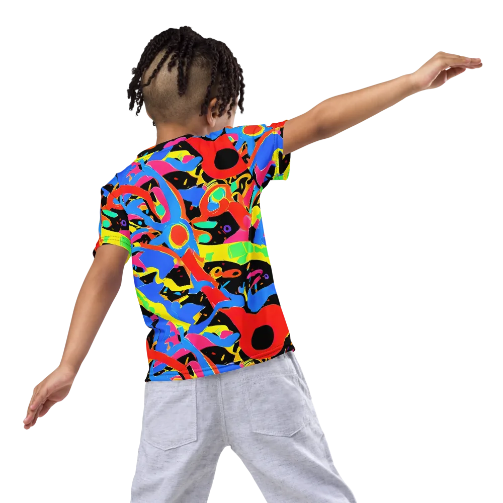Orbit Opus on Kids Crew Neck T-Shirt — Back