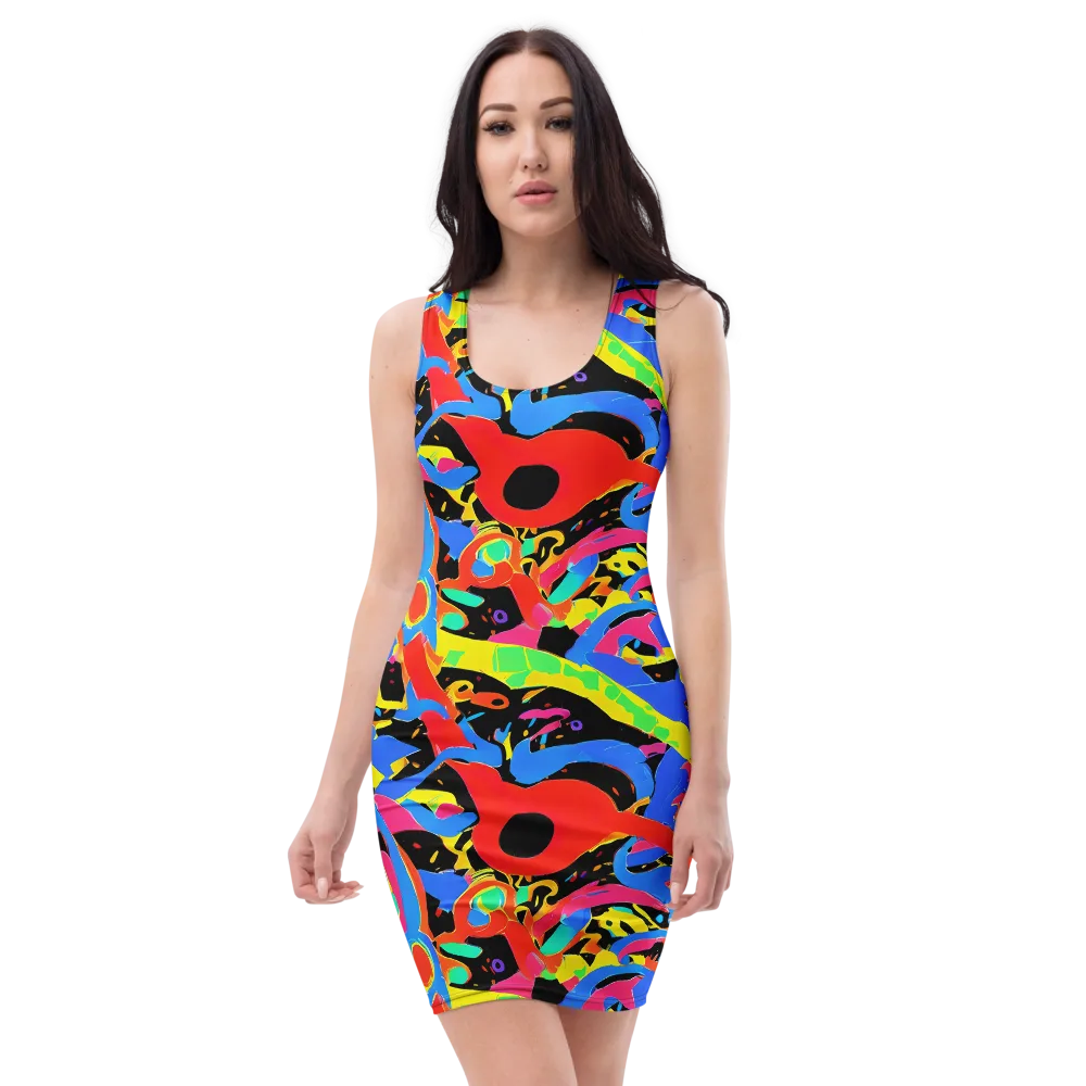 Orbit Opus on Bodycon Dress — Front