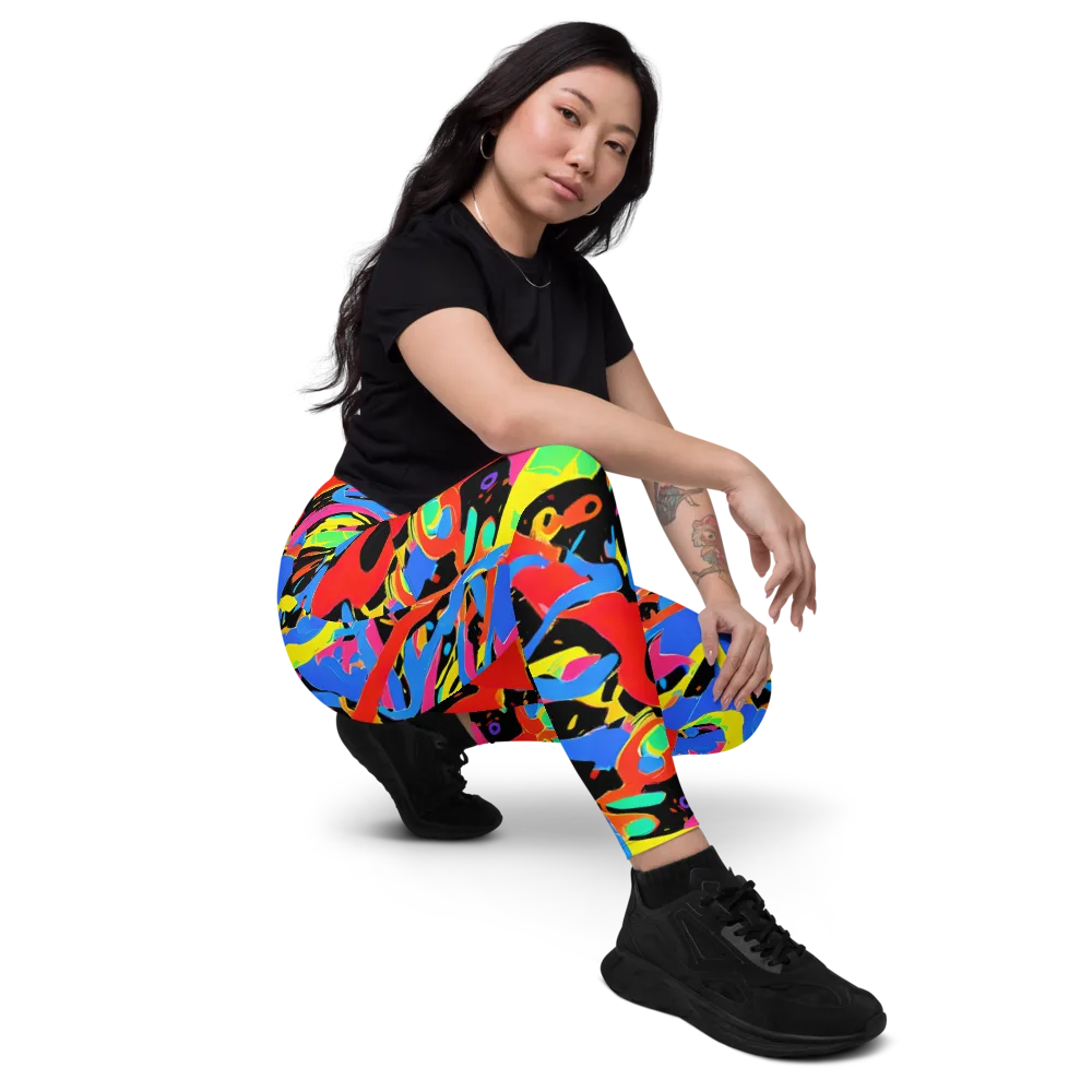 Orbit Opus on Leggings with Pockets — Right Front