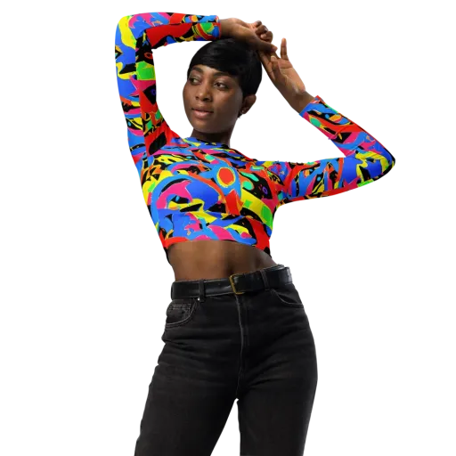 Orbit Opus on a Long Sleeve Crop Top