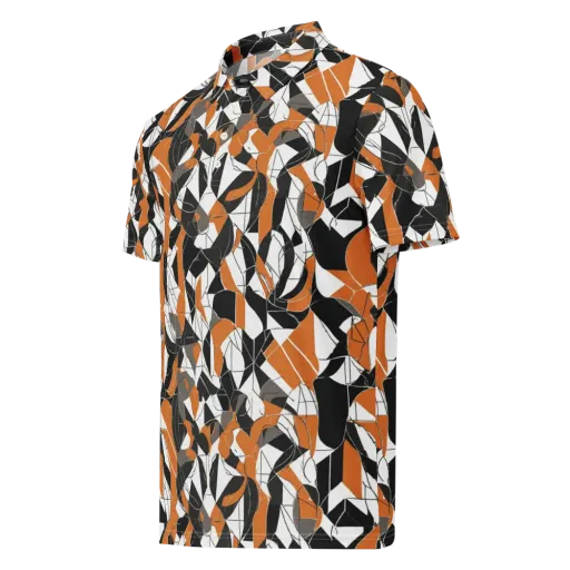 Ember Facet on a Men's Slim Fit Polo Shirt