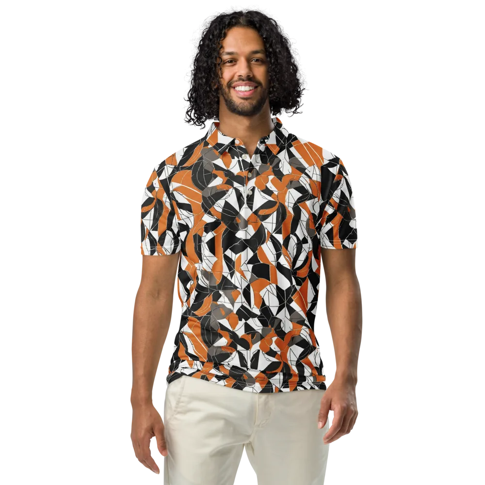 Ember Facet on Men's Slim Fit Polo Shirt — Front