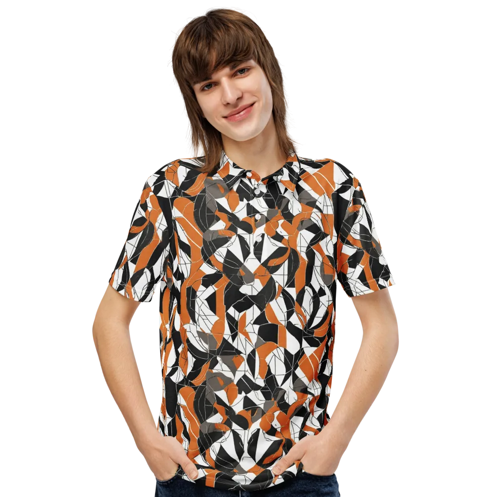 Ember Facet on Men's Slim Fit Polo Shirt — Front