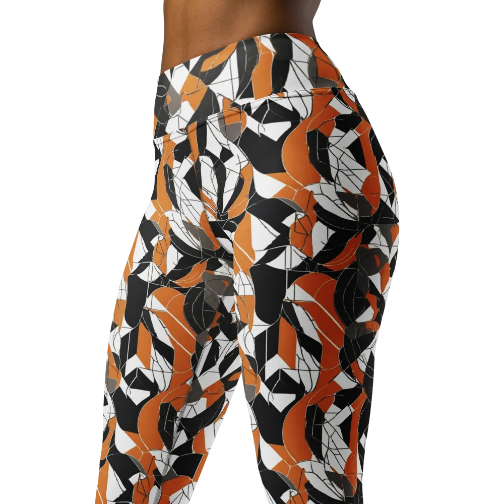 Ember Facet on Yoga Leggings — Left Front