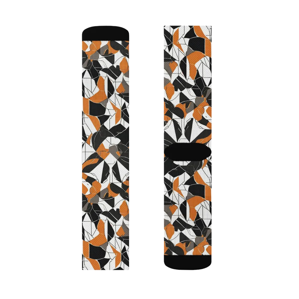 Ember Facet on Socks — Left Sock