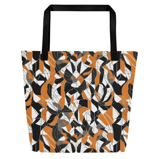 Ember Facet on a Large Tote Bag W/ Pocket
