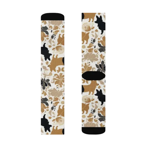 Canine Chinoiserie on a Socks