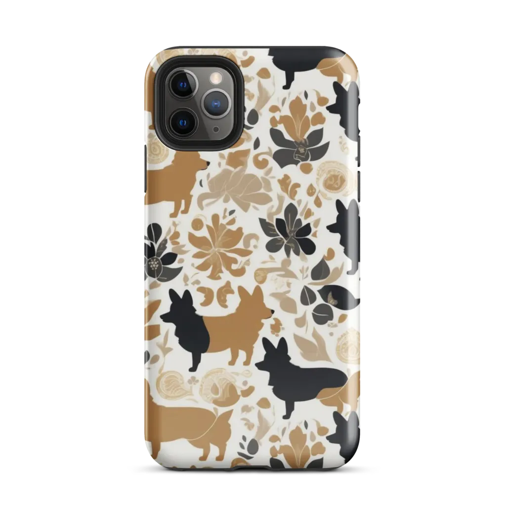 Canine Chinoiserie on Tough Case for iPhone® — Front