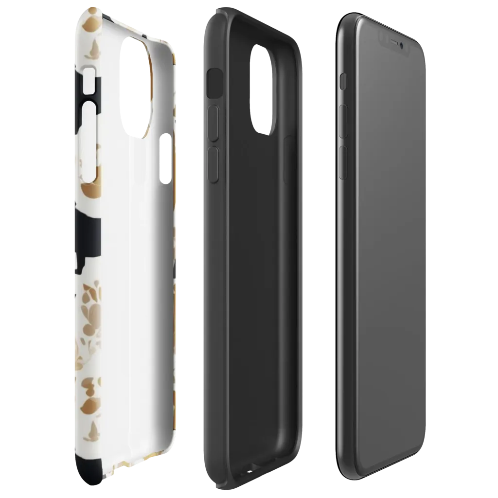 Canine Chinoiserie on Tough Case for iPhone® — Right