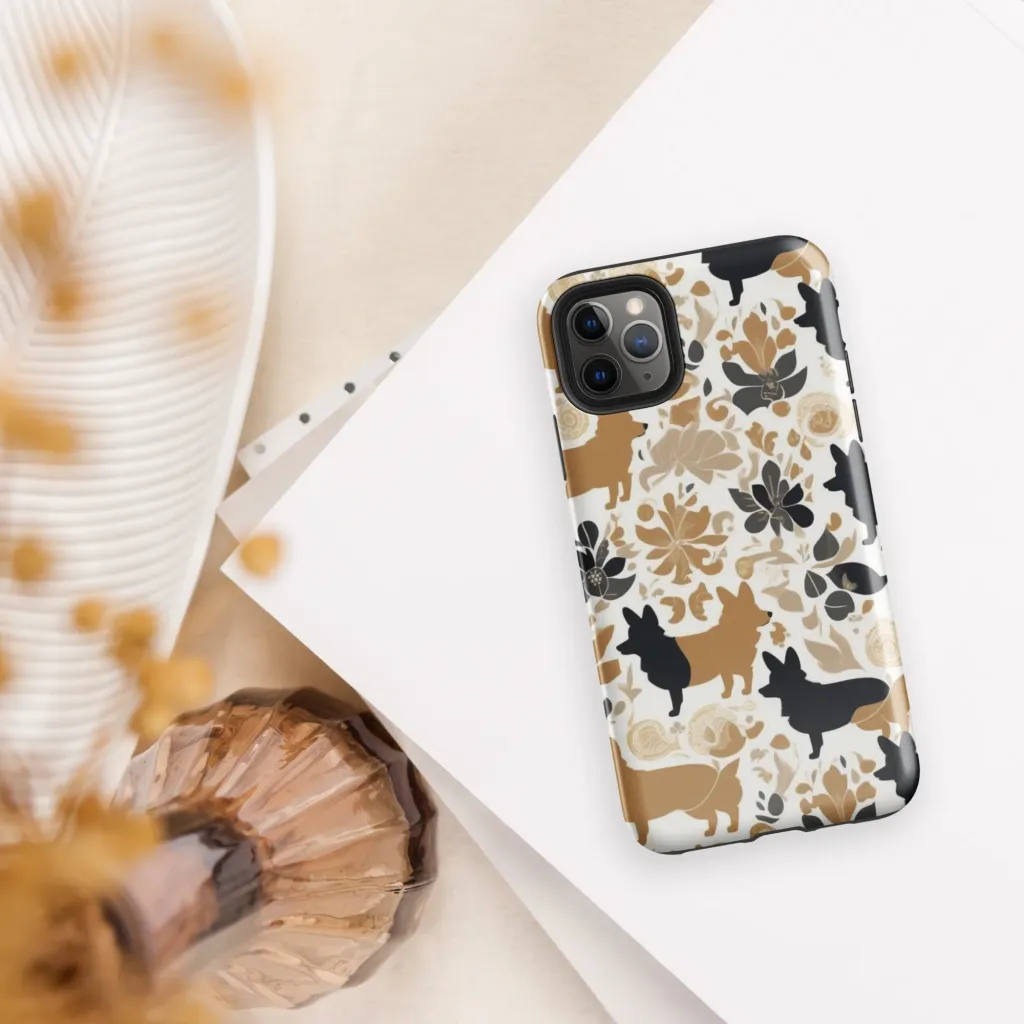 Canine Chinoiserie on Tough Case for iPhone® — Front