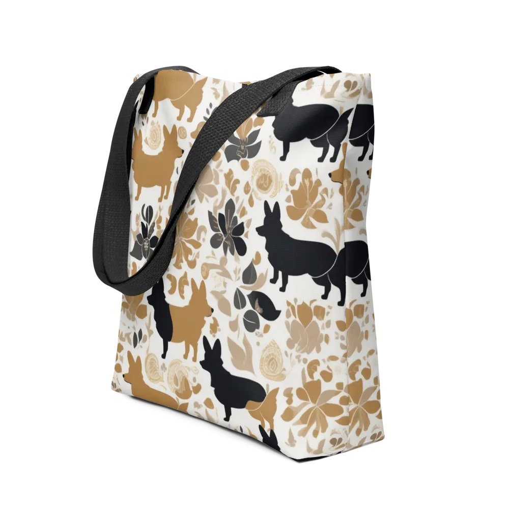 Canine Chinoiserie on Tote Bag — Front