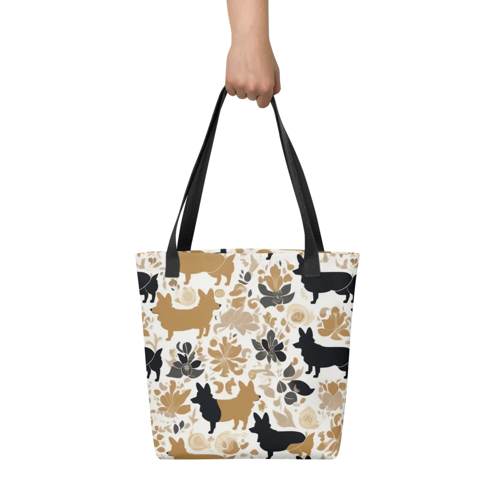 Canine Chinoiserie on Tote Bag — Front