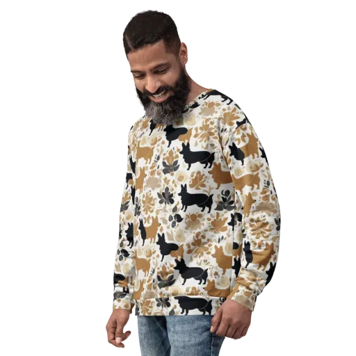 Canine Chinoiserie on a Sweatshirt