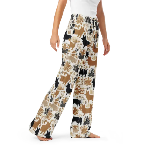 Canine Chinoiserie on a Women's Pajama Pants