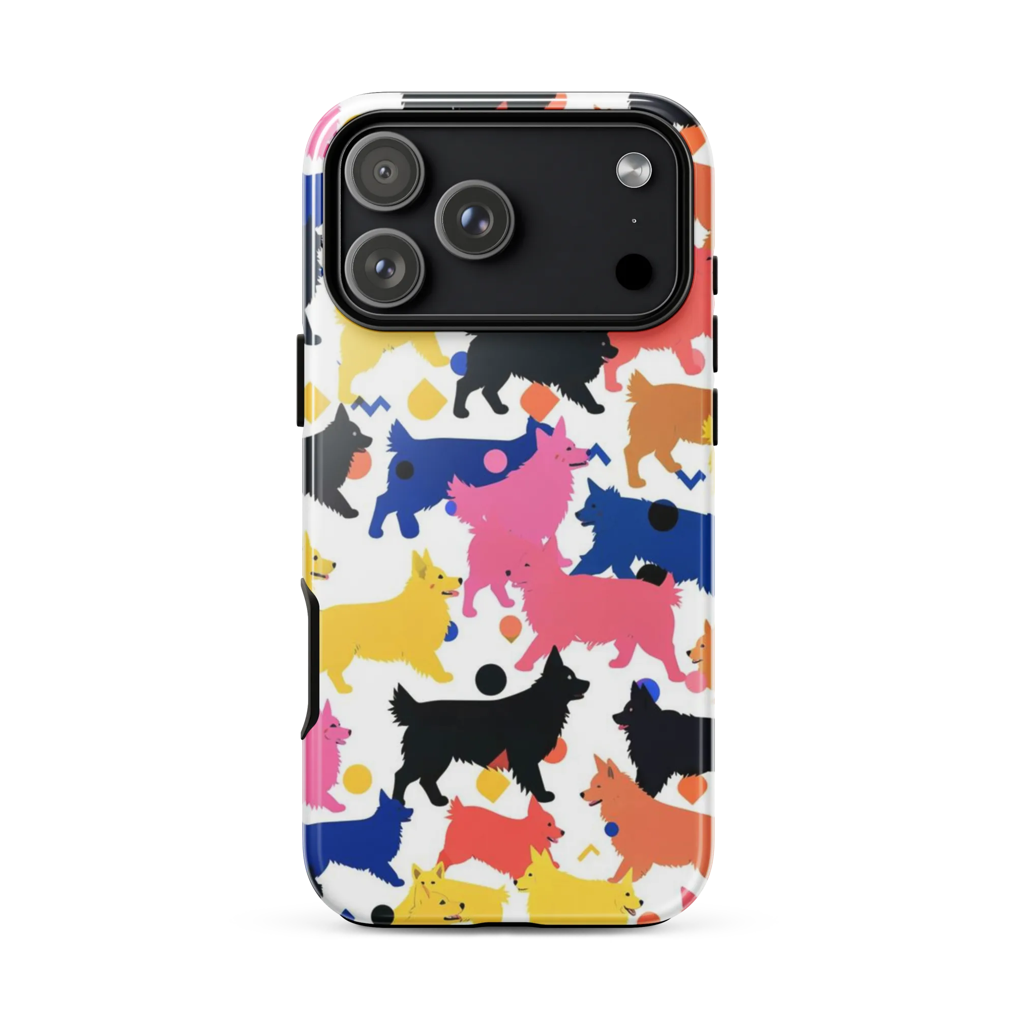 Neon Dog Parade on Tough Case for iPhone® — Front