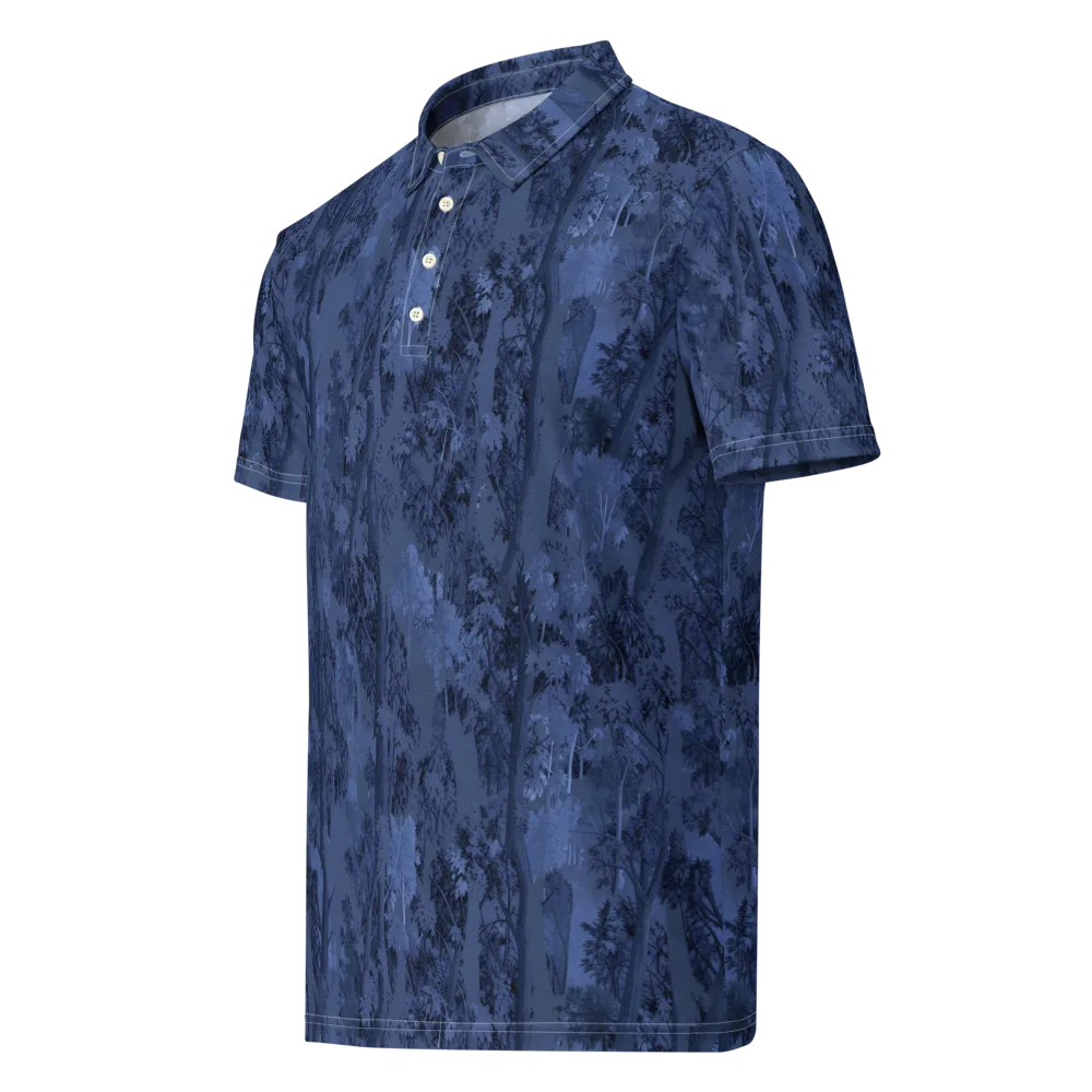 Nocturne Grove on Men's Slim Fit Polo Shirt — Left Front