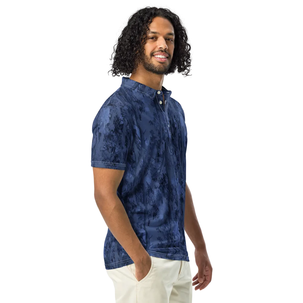Nocturne Grove on Men's Slim Fit Polo Shirt — Right Front