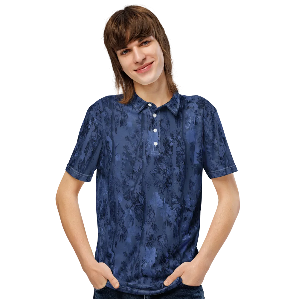 Nocturne Grove on Men's Slim Fit Polo Shirt — Front