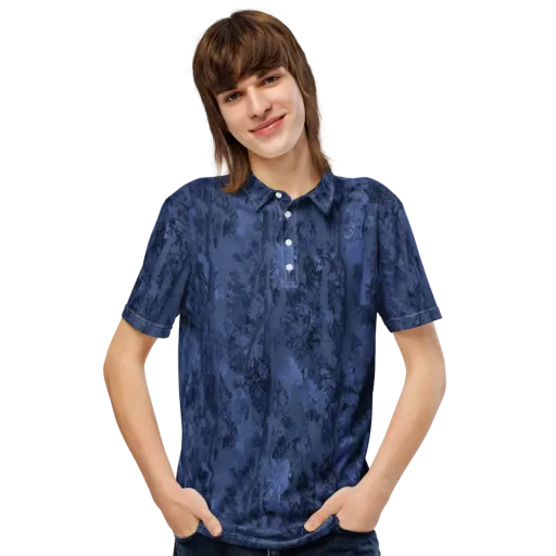 Nocturne Grove on a Men's Slim Fit Polo Shirt