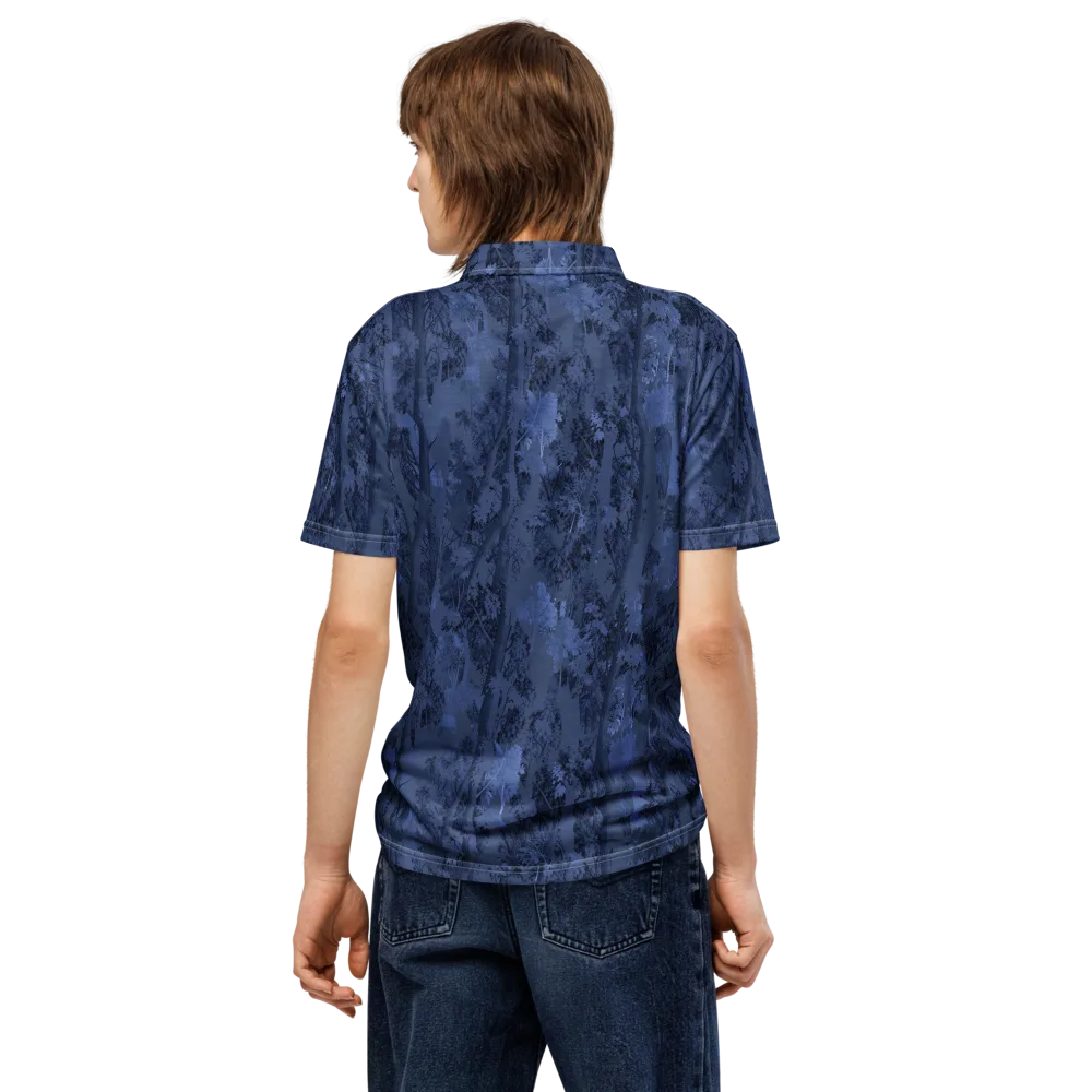 Nocturne Grove on Men's Slim Fit Polo Shirt — Back