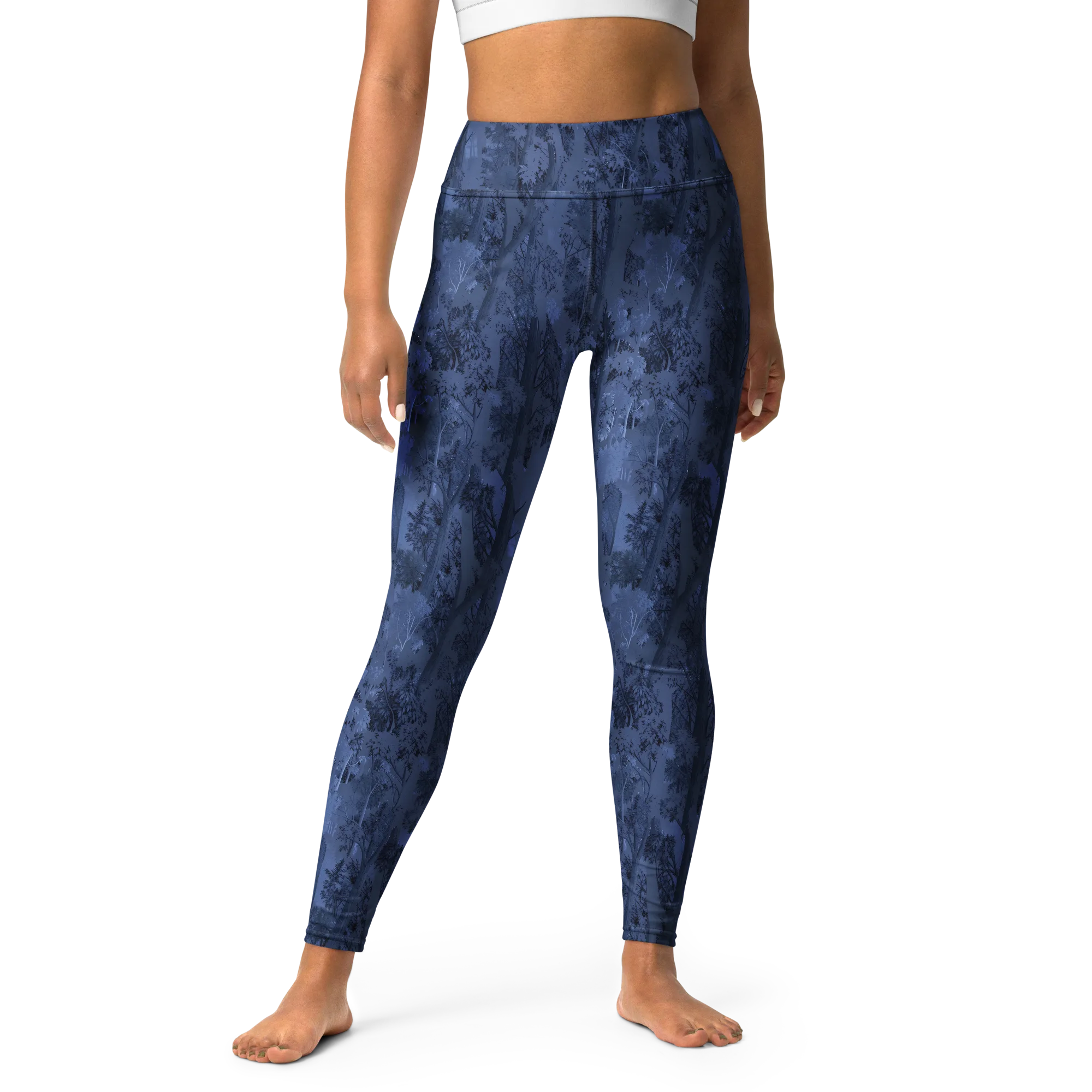 Nocturne Grove on Yoga Leggings — Front