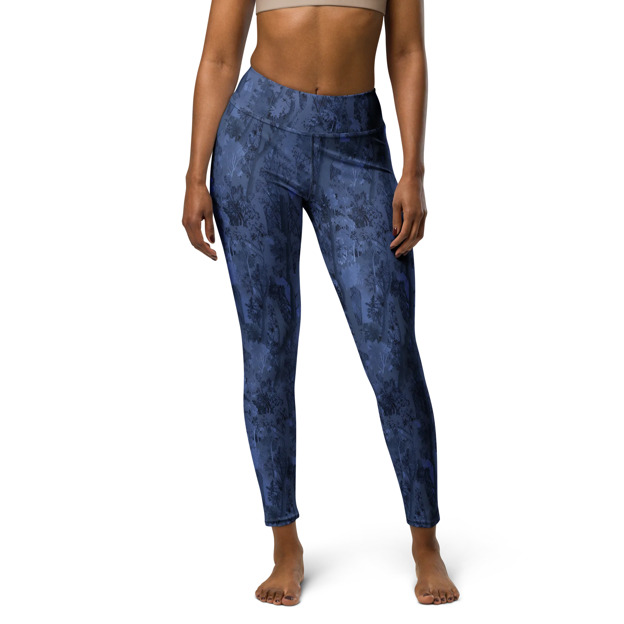 Nocturne Grove on Yoga Leggings — Front