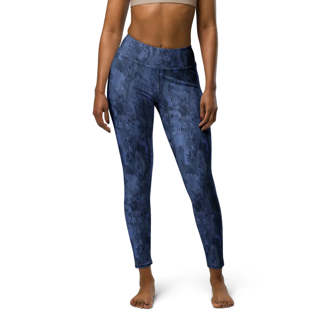 Nocturne Grove on Yoga Leggings — Front