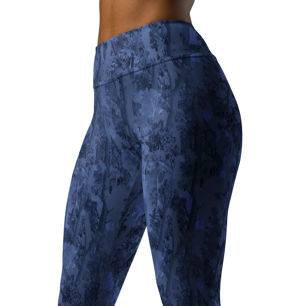Nocturne Grove on Yoga Leggings — Left Front